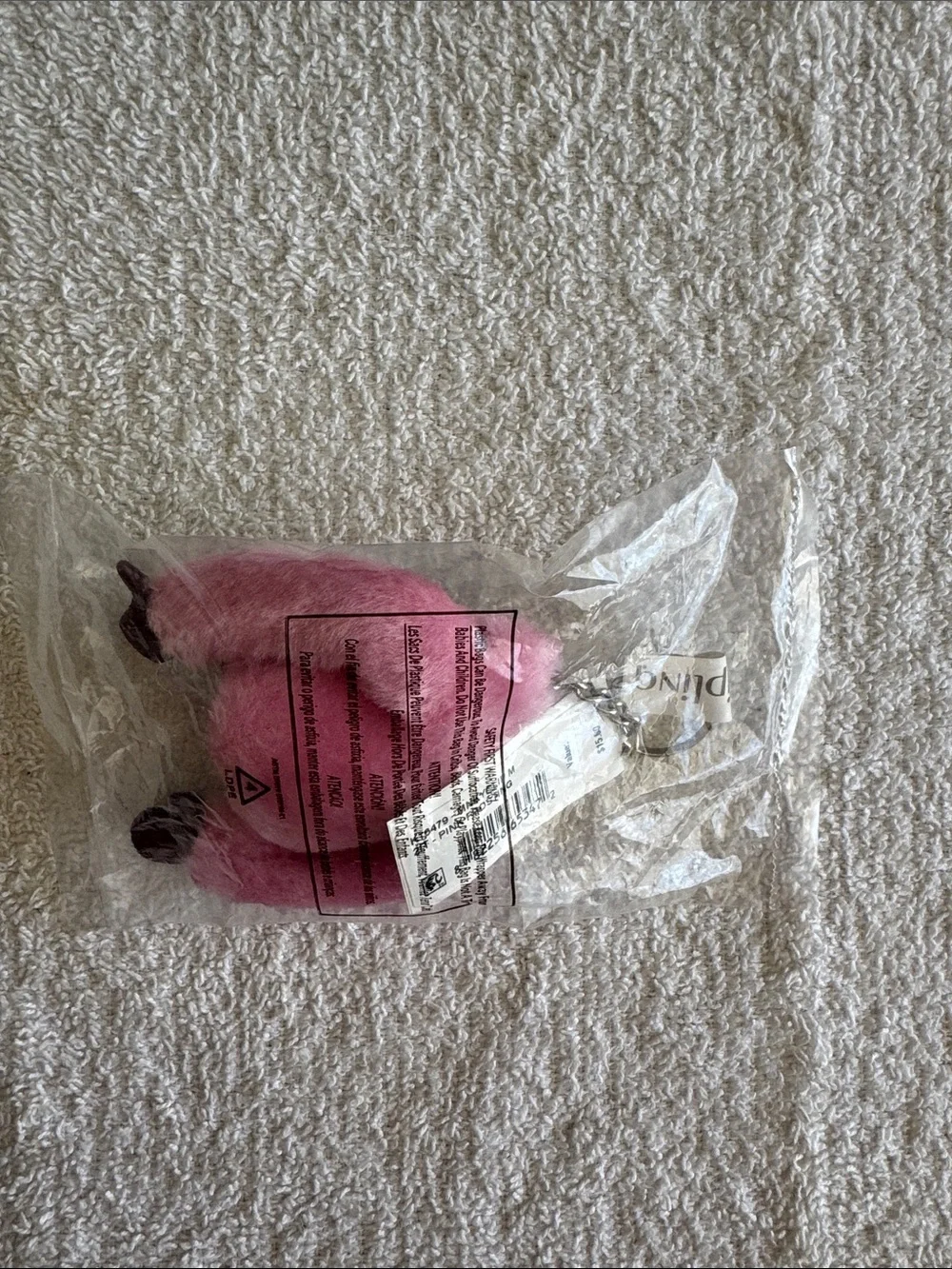 Kipling Pink Frosting Plush Monkey Keychain Bag Charm